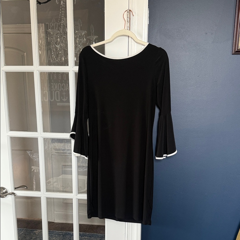 Annalee + Hope Black Dress with White Accents